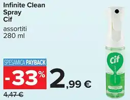 Carrefour Infinite Clean Spray Cif offerta
