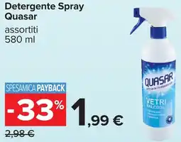 Carrefour Detergente Spray Quasar offerta