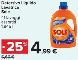 Carrefour Detersivo Liquido Lavatrice Sole offerta