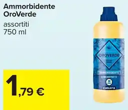 Carrefour Ammorbidente OroVerde offerta