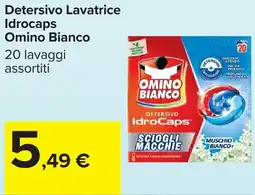 Carrefour Detersivo Lavatrice Idrocaps Omino Bianco offerta