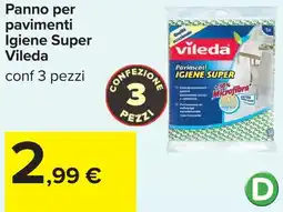 Carrefour Panno per pavimenti Igiene Super Vileda offerta