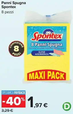 Carrefour Panni Spugna Spontex offerta