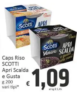 Paghi Poco Caps riso scotti apri scalda e gusta offerta