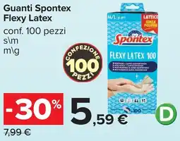Carrefour Guanti Spontex Flexy Latex offerta