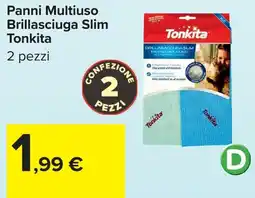 Carrefour Panni Multiuso Brillasciuga Slim Tonkita offerta