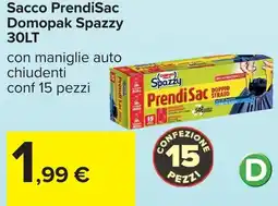 Carrefour Sacco PrendiSac Domopak Spazzy 30LT offerta