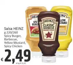 Paghi Poco Salsa heinz spicy burger, barbecue, yellow mustard, spicy chicken offerta