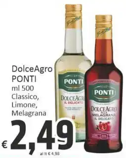 Paghi Poco Dolceagro ponti ml 500 classico, limone, melagrana offerta