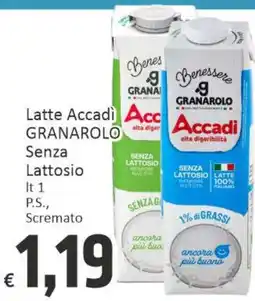 Paghi Poco Latte accadi granarolo senza lattosio p.s., scremato offerta