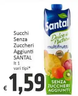 Paghi Poco Succhi Senza Zuccheri Aggiunti SANTAL offerta
