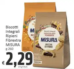 Paghi Poco Biscotti Integrali Ripieni Fibrextra MISURA offerta