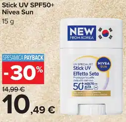 Carrefour Stick UV SPF50+ Nivea Sun offerta