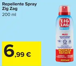 Carrefour Repellente Spray Zig Zag offerta