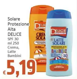 Paghi Poco Solare protezione alta delice spf 30 crema, latte bambini offerta
