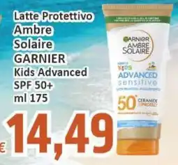 Paghi Poco Latte protettivo ambre solaire garnier kids advanced spf 50+ offerta