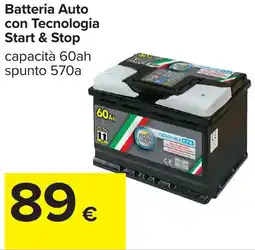 Carrefour Batteria Auto con Tecnologia Start & Stop offerta