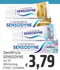 Paghi Poco Dentifricio sensodyne whitening, fresh, complex offerta