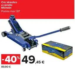 Carrefour Cric idraulico a carrello Michelin offerta