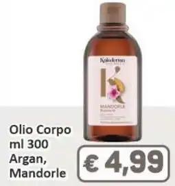 Paghi Poco Kaloderma Olio Corpo Argan, Mandorle offerta