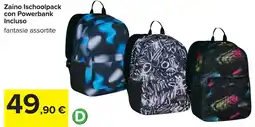 Carrefour Zaino Ischoolpack con Powerbank Incluso offerta