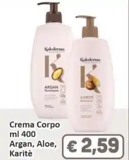 Paghi Poco Kaloderma Crema Corpo Argan, Aloe, Karitè offerta