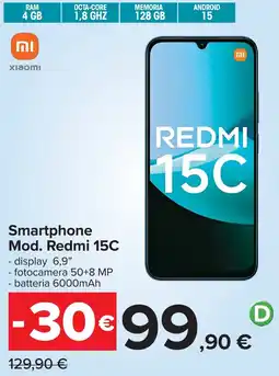 Carrefour Xiaomi Smartphone Mod. Redmi 15C offerta