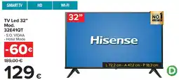 Carrefour Hisense TV Led 32" Mod. 32E41QT offerta