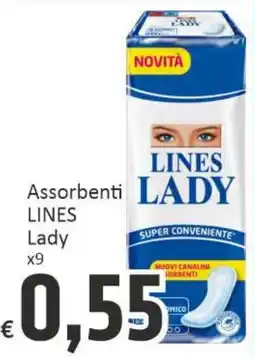 Paghi Poco Assorbenti lines lady offerta