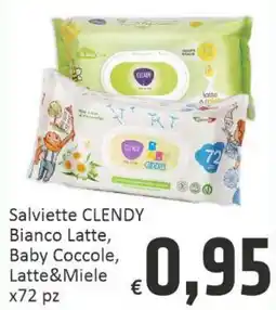 Paghi Poco Salviette clendy bianco latte, baby coccole, latte&miele offerta