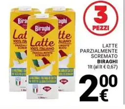 Supermercati Gulliver Latte parzialmente scremato BIRAGHI offerta