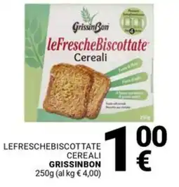 Supermercati Gulliver Lefreschebiscottate cereali GRISSINBON offerta