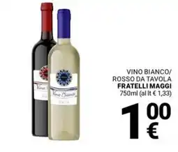 Supermercati Gulliver Vino bianco/ rosso da tavola FRATELLI MAGGI offerta