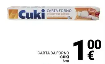 Supermercati Gulliver Carta da forno CUKI offerta