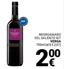 Supermercati Gulliver Negroamaro del salento igt VERGA offerta