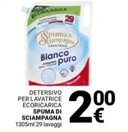 Supermercati Gulliver Detersivo per lavatrice ecoricarica SPUMA DI SCIAMPAGNA offerta
