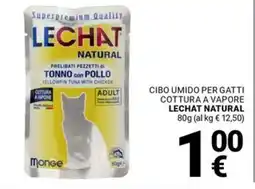 Supermercati Gulliver Cibo umido per gatti cottura a vapore LECHAT NATURAL offerta