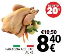 Supermercati Gulliver Faraona a busto offerta