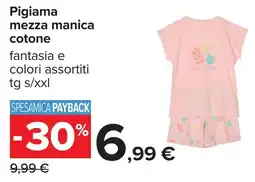 Carrefour Pigiama mezza manica cotone offerta