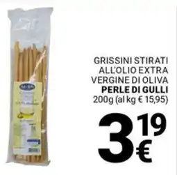 Supermercati Gulliver Grissini stirati all'olio extra vergine di oliva PERLE DI GULLI offerta