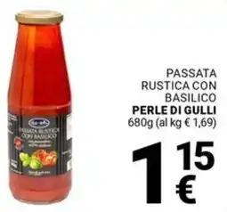 Supermercati Gulliver Passata rustica con basilico PERLE DI GULLI offerta