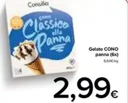 DEM Gelato cono panna (6x) offerta