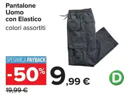 Carrefour Pantalone Uomo con Elastico offerta