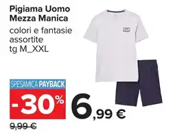 Carrefour Pigiama Uomo Mezza Manica offerta