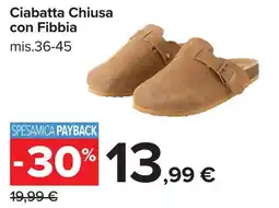 Carrefour Ciabatta Chiusa con Fibbia offerta