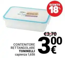 Supermercati Gulliver Contenitore rettangolare TONINELLI offerta