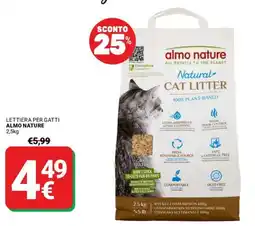 Supermercati Gulliver Lettiera per gatti ALMO NATURE offerta