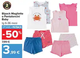 Carrefour Bipack Magliette o Pantaloncini Baby offerta