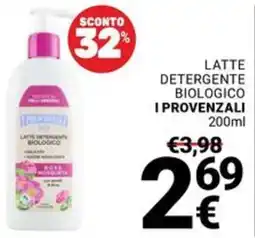 Supermercati Gulliver Latte detergente biologico I PROVENZALI offerta