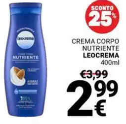 Supermercati Gulliver Crema corpo nutriente LEOCREMA offerta
